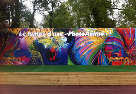 Affichage permanent sur toile tendue près de Lille-Courtrai-Tournai (Eurométropole)