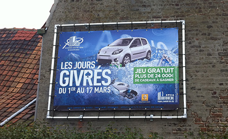 Affichage temporaire Lille-Courtrai-Tournai (Eurométropole)